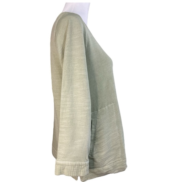 Pure Jill Organic Cotton Tunic Top Light Green Size S Petite - Picture 2 of 8